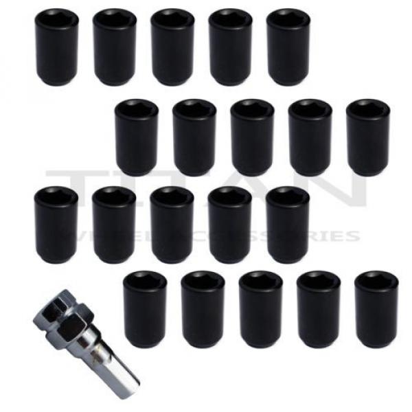 20 Piece BLACK Tuner Lugs Nuts | 12x1.25 Hex Lugs | Key Included #1 image