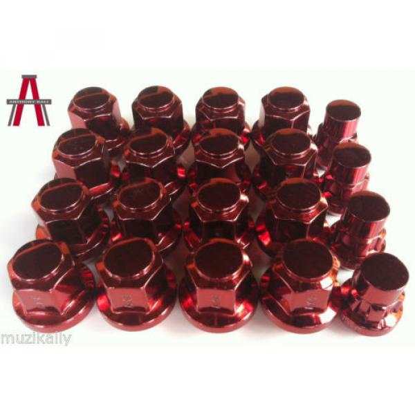 20PCS RED HEMI SRT8 LUG NUTS 14x1.5 C&#039;DAK ACORN LUGS &amp; LOCK COMBO ANTHONY KALI #1 image