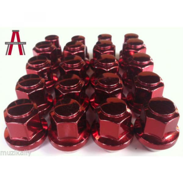 20PCS RED HEMI SRT8 LUG NUTS 14x1.5 C&#039;DAK ACORN LUGS &amp; LOCK COMBO ANTHONY KALI #4 image