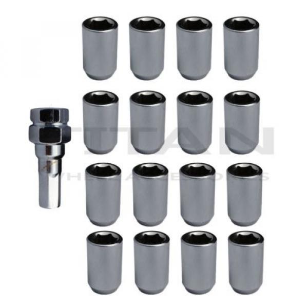 16 Piece Chrome Tuner Lugs Nuts | 12x1.25 Hex Lugs | Key Included #1 image