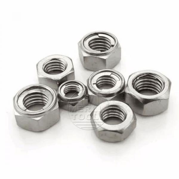 Select Size M3 - M20 304 Stainless Steel Lock Nuts Hex Self-lock Nuts #1 image