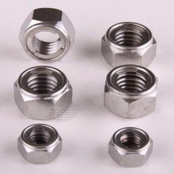 Select Size M3 - M20 304 Stainless Steel Lock Nuts Hex Self-lock Nuts #4 image