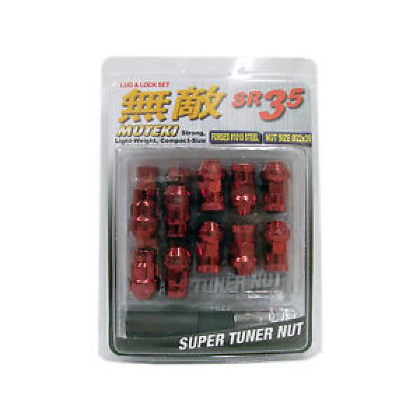 MUTEKI SR35 20PCS WHEELS TUNER LUG + LOCK NUTS (CLOSE END/12X1.5/RED) # #1 image