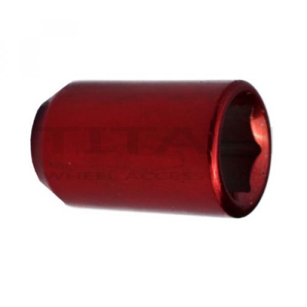 10 Piece Red Chrome Tuner Lugs Nuts | 12x1.25 Hex Lugs | Key Included #4 image