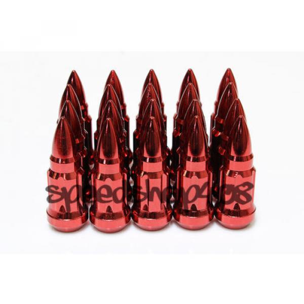 Z Racing Red Bullet 57mm 12X1.5 Steel Lug Nuts Key Tuner Close Extended #1 image