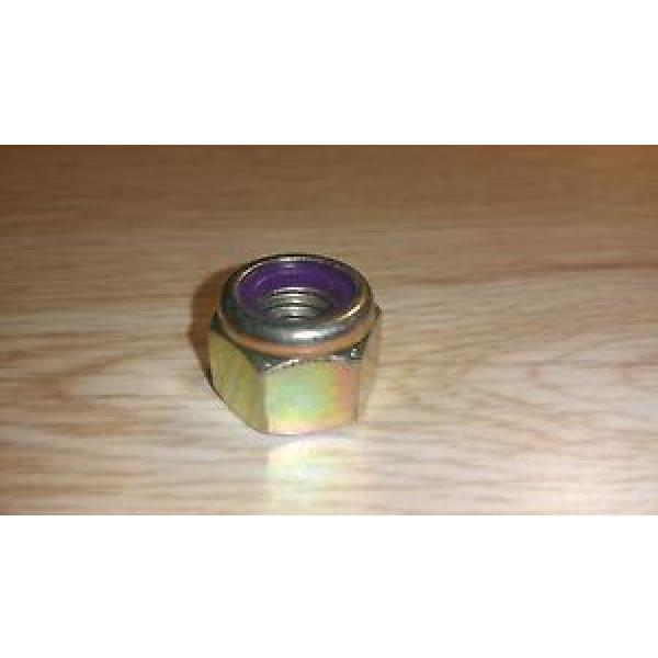 (Qty 6) 1/2-13 Grade 8 Nylon Insert Lock Nuts Nylock Yellow Zinc Plated #1 image