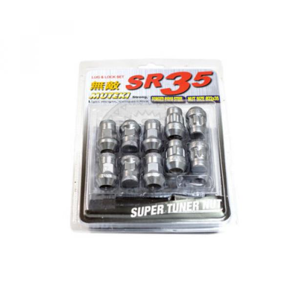 MUTEKI SR35 LUG NUTS STEEL SILVER 12X1.25 16 PCS + 4 LOCKS CLOSE END 35MM TUNER #2 image