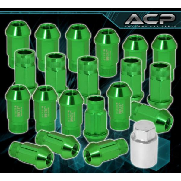 Universal M12X1.5Mm Locking Lug Nuts 20Pc Vip Extended Aluminum Anodized Green #1 image