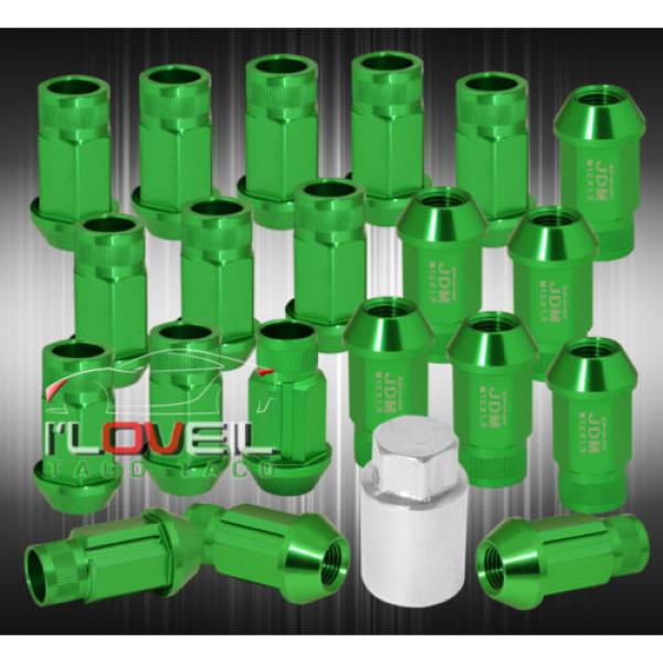 FOR PONTIAC M12X1.5MM LOCKING LUG NUTS 20PC EXTENDED FORGED ALUMINUM TUNER GREEN #1 image
