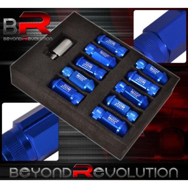 For Chevy M12X1.5 Locking Lug Nuts Open End Extend Aluminum 20 Piece Set Blue #2 image
