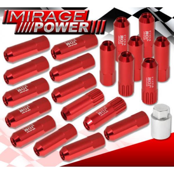 FOR SATURN M12x1.5 LOCKING LUG NUTS WHEELS EXTENDED ALUMINUM 20 PIECES SET RED #1 image