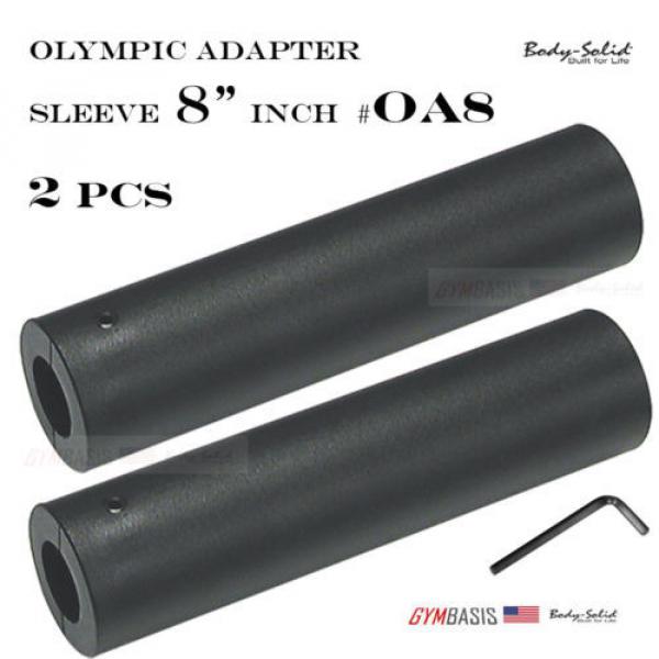 2-pack NEW Body-Solid Olympic Plate Adapter Sleeve 8 Inch OA8 &amp; Hex Lock #1 image