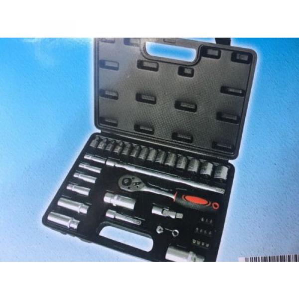 40pc Ratchet Socket Wrench Kit Set Hex Bit Driver Bar Sleeve Tool, Bits,adapter #4 image