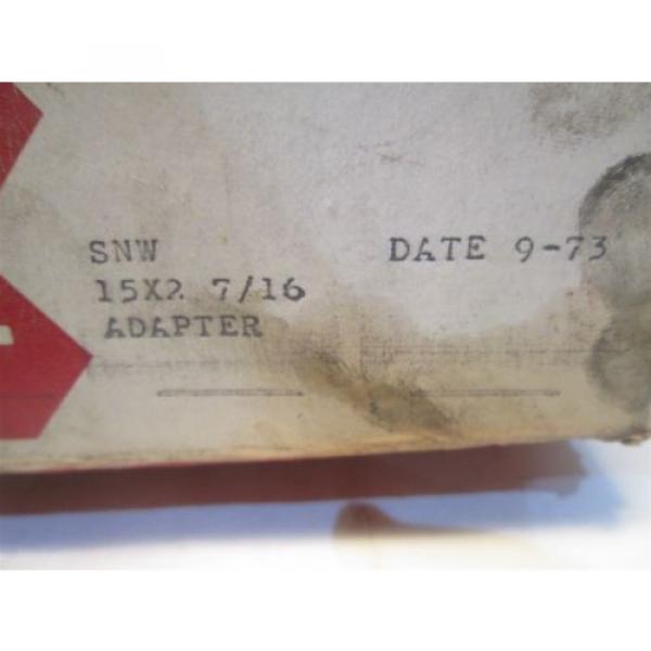 SKF Adapter Sleeve SNW 15X2 7/16 Stamped =S-15-2-7/16= and AN15 #3 image