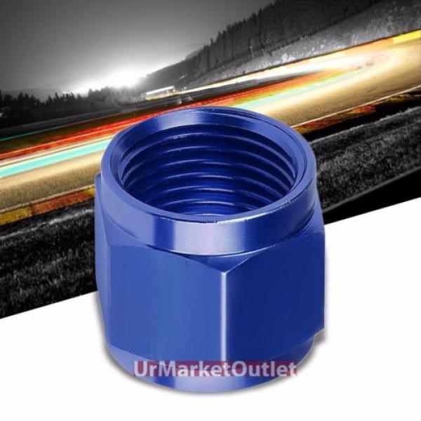 Blue Aluminum Female Tube/Line Sleeve Nut Flare Oil/Fuel 8AN Fitting Adapter #1 image