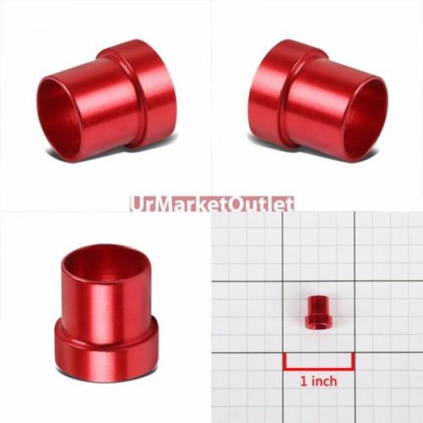 Red Aluminum Male Hard Steel Tubing Sleeve Oil/Fuel 4AN AN-4 Fitting Adapter #2 image