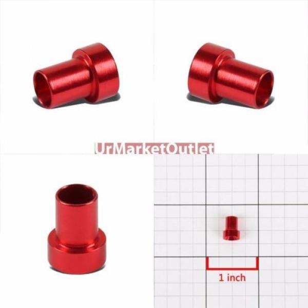 Red Aluminum Male Hard Steel Tubing Sleeve Oil/Fuel 3AN AN-3 Fitting Adapter #2 image