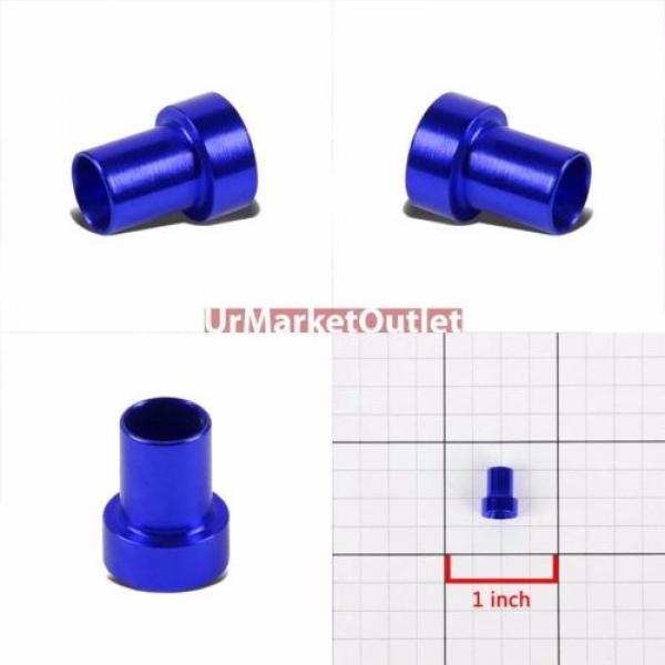 Blue Aluminum Male Hard Steel Tubing Sleeve Oil/Fuel 3AN AN-3 Fitting Adapter #2 image
