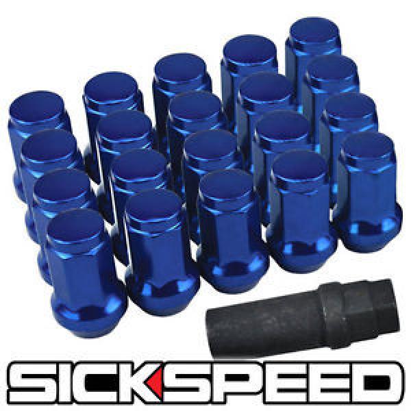 SICKSPEED 20 BLUE STEEL LOCKING HEPTAGON SECURITY LUG NUTS WHEELS 12X1.25 L12 #1 image