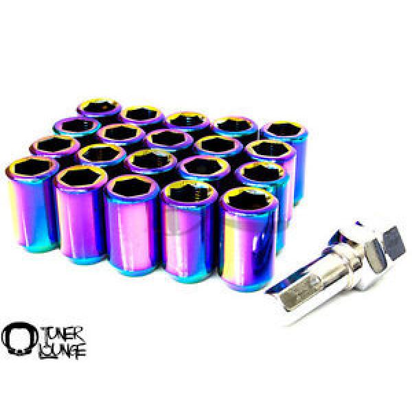 Z RACING INNER HEX STEEL ROUNDED NEO CHROME 20 PCS 12X1.5MM LUG NUTS WITH KEY #1 image