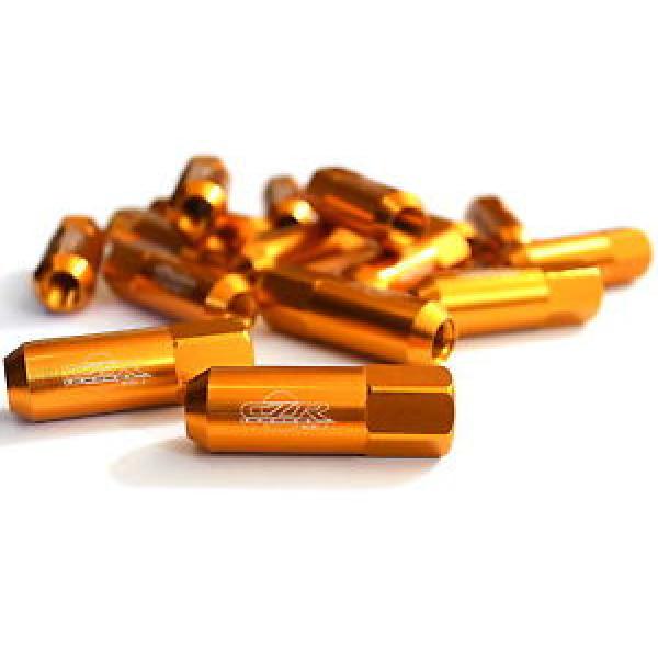 20PC CZRracing GOLD EXTENDED SLIM TUNER LUG NUTS LUGS WHEELS/RIMS M12/1.5MM #1 image
