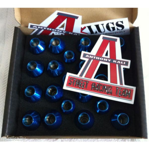 20PCS BLUE HEMI SRT8 LUG NUTS 14x1.5 C&#039;DAK ACORN LUGS &amp; LOCK COMBO ANTHONY KALI #2 image