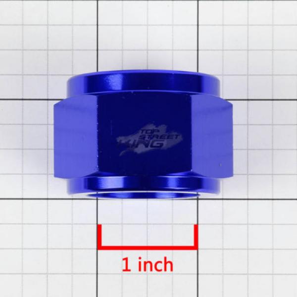 BLUE 16-AN 1&#034; TUBE SLEEVE NUT FITTING ADAPTER FOR ALUMINUM/STEEL TUBING LINE #2 image