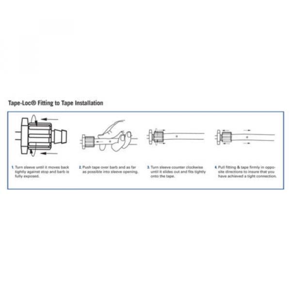 FHC-06-LSO: 5/8&#034; Drip Tape X Layflat Adapter Orange Ring Loc-Sleeve Fitting JAIN #3 image