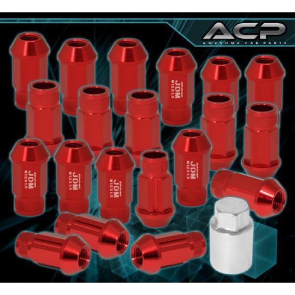For Mitsubishi M12X1.5 Locking Lug Nuts Thread Wheels Rims Aluminum Extended Red #1 image