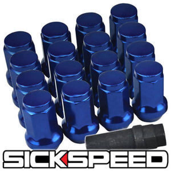 SICKSPEED 16 PC BLUE STEEL LOCKING HEPTAGON SECURITY LUG NUTS LUGS 12X1.25 L11 #1 image