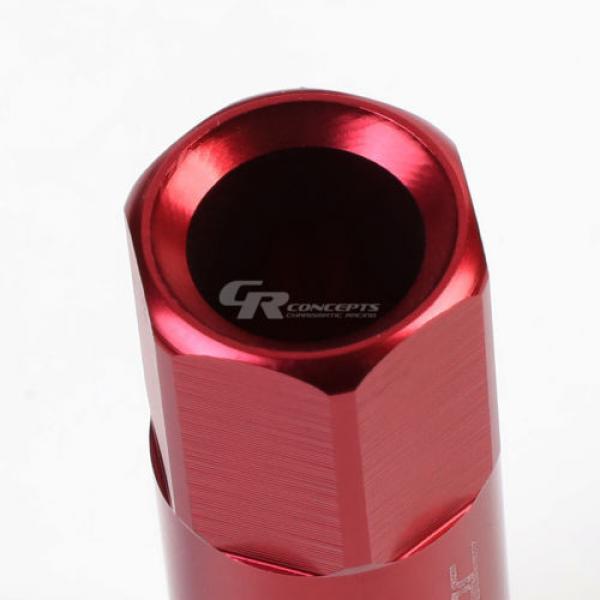 FOR CAMRY/CELICA/COROLLA 20X EXTENDED ACORN TUNER WHEEL LUG NUTS+LOCK+KEY RED #3 image