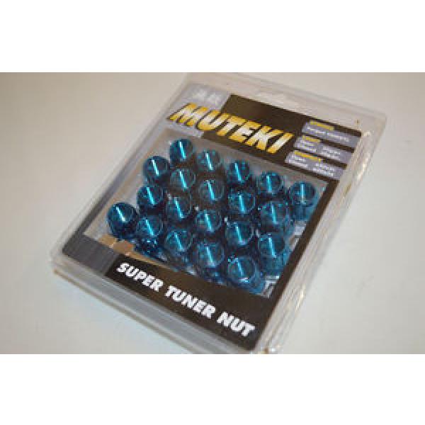 MUTEKI BLUE OPEN END SPLINE TUNER LOCK LUG NUTS 20PCS 12X1.25 ACORN WHEEL RIM #1 image
