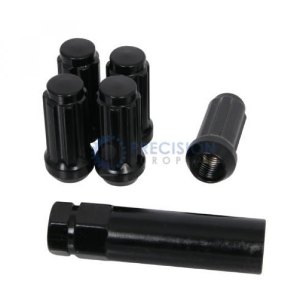 32pc Black Spline Lug Nuts | 14x2 Threads | for Ford F250 F350 Superduty Locks #3 image