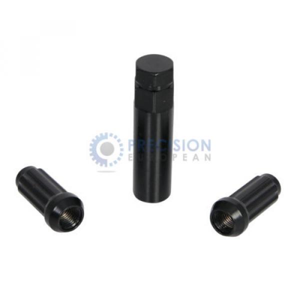 32pc Black Spline Lug Nuts | 14x2 Threads | for Ford F250 F350 Superduty Locks #5 image