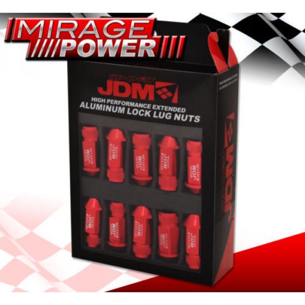 FOR NISSAN M12x1.25 LOCKING LUG NUTS WHEELS ALUMINUM 20 PIECES SET RED #3 image