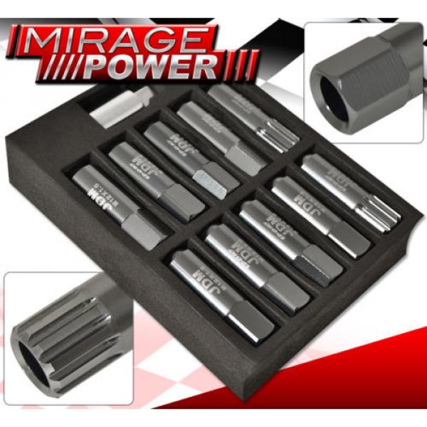 FOR MITSUBISHI M12x1.5 LOCK LUG NUTS WHEELS EXTENDED ALUMINUM 20 PIECES SET GREY #2 image