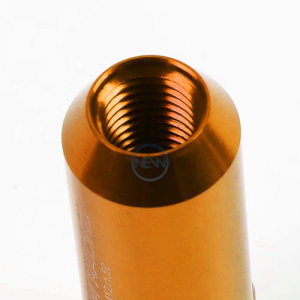 20pcs M12x1.5 Anodized 60mm Tuner Wheel Rim Acorn Lug Nuts Deville/CTS Orange #4 image