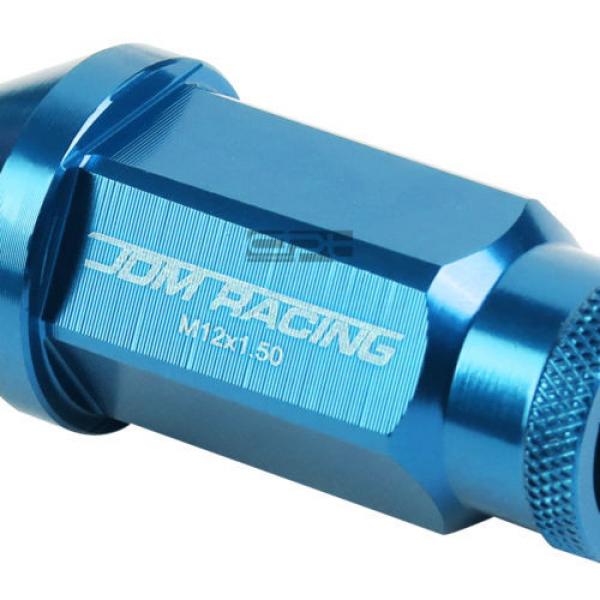 20X M12 X 1.5 LOCKING LUG RACING RIM/WHEEL ACORN TUNER LOCK NUTS+KEY LIGHT BLUE #2 image