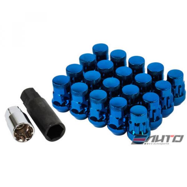 MUTEKI SR35 12x1.25 Rim Wheel Tuner Lug Lock Nut M12 P1.25 C/E Blue w/ key a #1 image