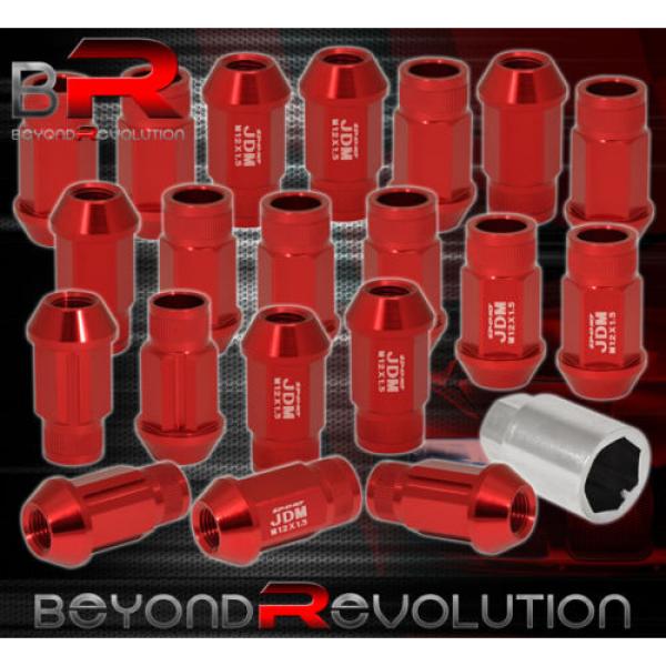 For Suzuki 12X1.5 Locking Lug Nuts Thread Pitch Drag Performance Rim Set Kit Red #1 image