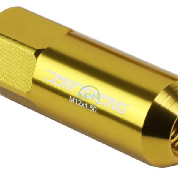 20pcs M12x1.5 Anodized 60mm Tuner Wheel Rim Locking Acorn Lug Nuts+Key Gold #2 image