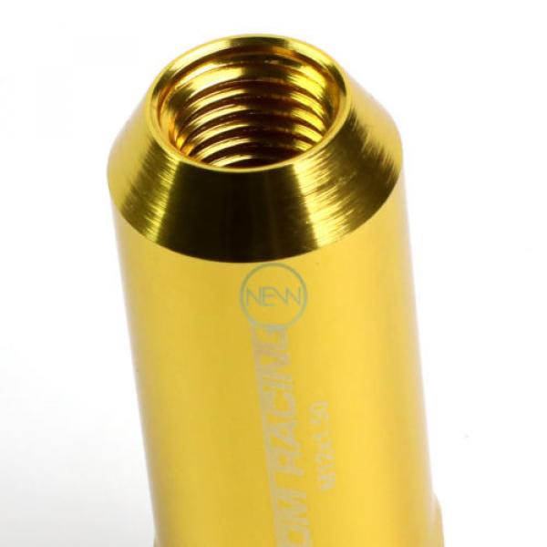 20pcs M12x1.5 Anodized 60mm Tuner Wheel Rim Locking Acorn Lug Nuts+Key Gold #4 image