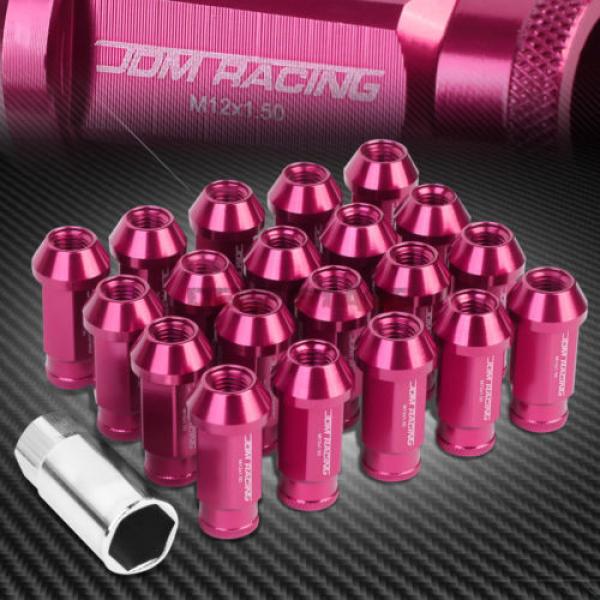 FOR CAMRY/CELICA/COROLLA 20 PCS M12 X 1.5 ALUMINUM 50MM LUG NUT+ADAPTER KEY PINK #1 image