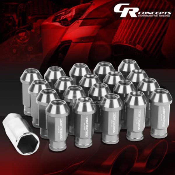 FOR DTS/STS/DEVILLE/CTS 20X ACORN TUNER ALUMINUM WHEEL LUG NUTS+LOCK+KEY SILVER #1 image