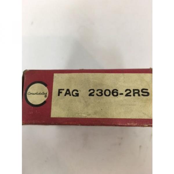 LOT OF (2) CONSOLIDATED FAG 2306-2RS SELF ALIGNING DOUBLE ROW BALL BEARING #2 image