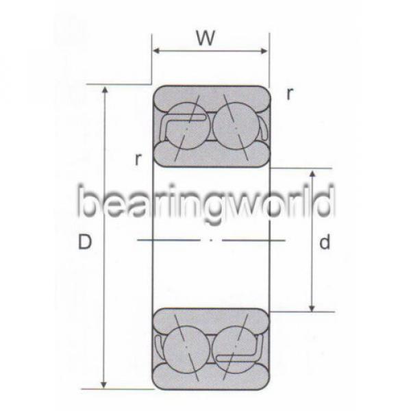5303  2RS Double Row Sealed Angular Contact Bearing 17 x 47 x 22.2mm #2 image