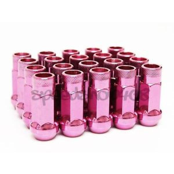 Z RACING PINK STEEL 20PCS LUG NUTS 12X1.5MM OPEN EXTENDED 17MM KEY TUNER #1 image