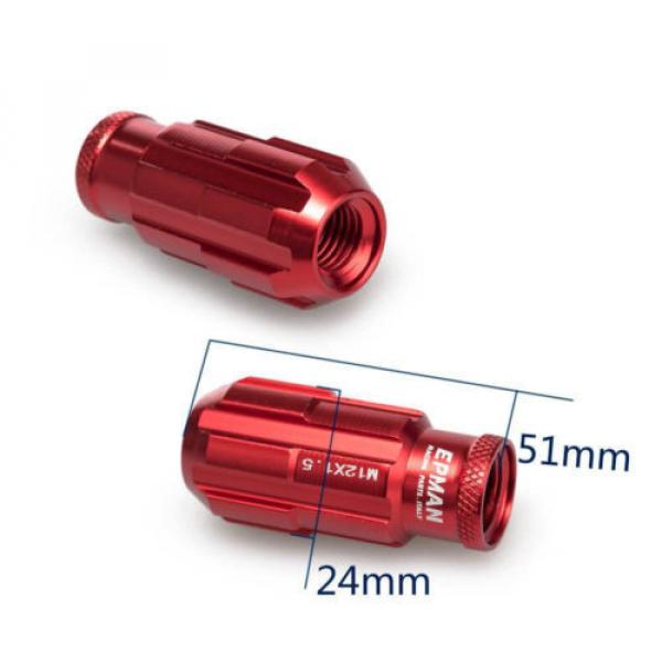 Aluminum Lock Lug Nuts 20Pcs W/Key 12x1.25 For Nissan Subaru Suzuki #3 image