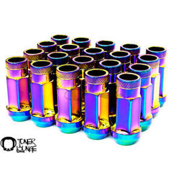 Z NEO CHROME STEEL 48MM LUG NUTS OPEN EXTENDED 12X1.25MM 20PCS KEY FOR NISSAN #1 image