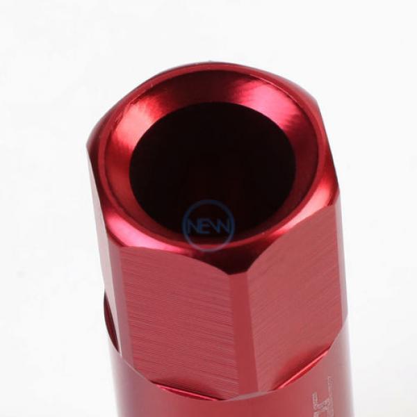 20pcs M12x1.5 Anodized 60mm Tuner Wheel Rim Acorn Lug Nuts Camry/Celica Red #3 image